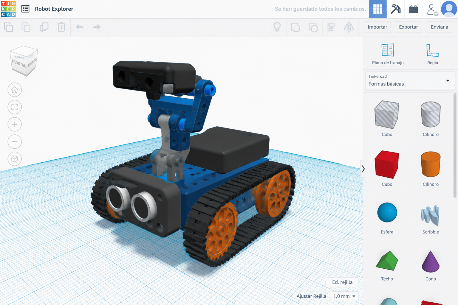 Modelo 3D diseñado en Tinkercad