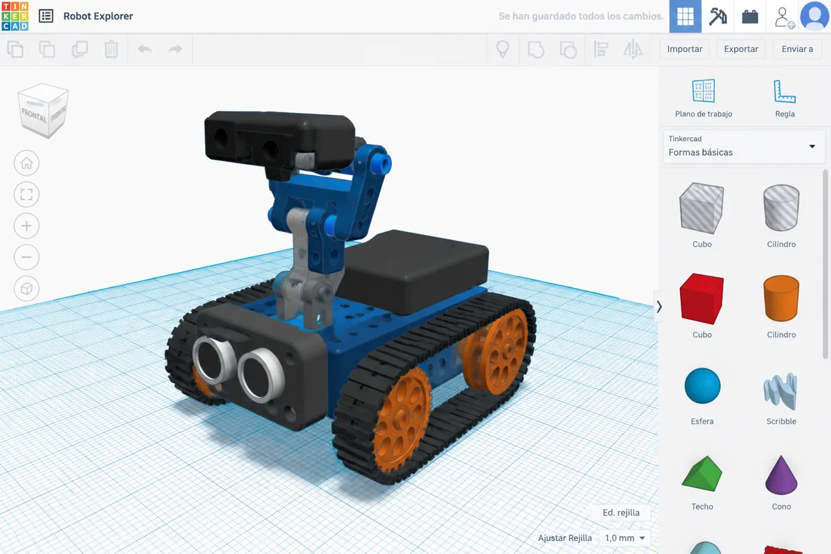 Modelo tridimensional creado en Tinkercad